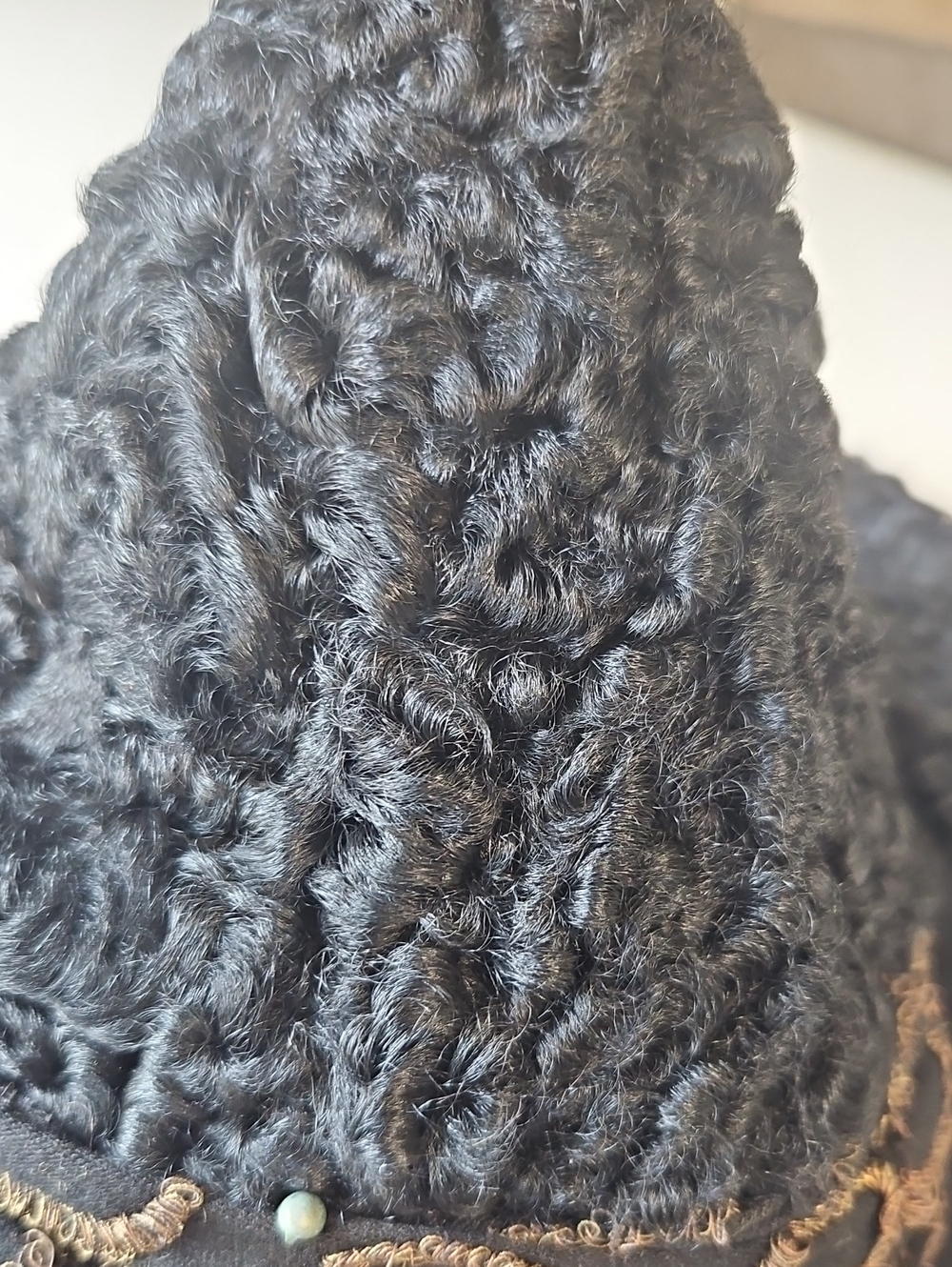 OOAK Vintage Fur Witch Hat 24in XL Boston Store Whimsigoth - Picture 6 of 10